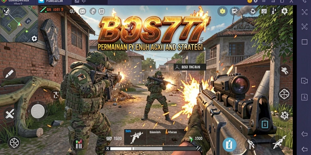 Tampilan seru gameplay BOS777 dengan aksi FPS yang dinamis.