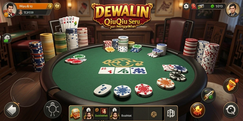 Gameplay DEWALIN yang menarik dan menegangkan saat bermain QiuQiu.
