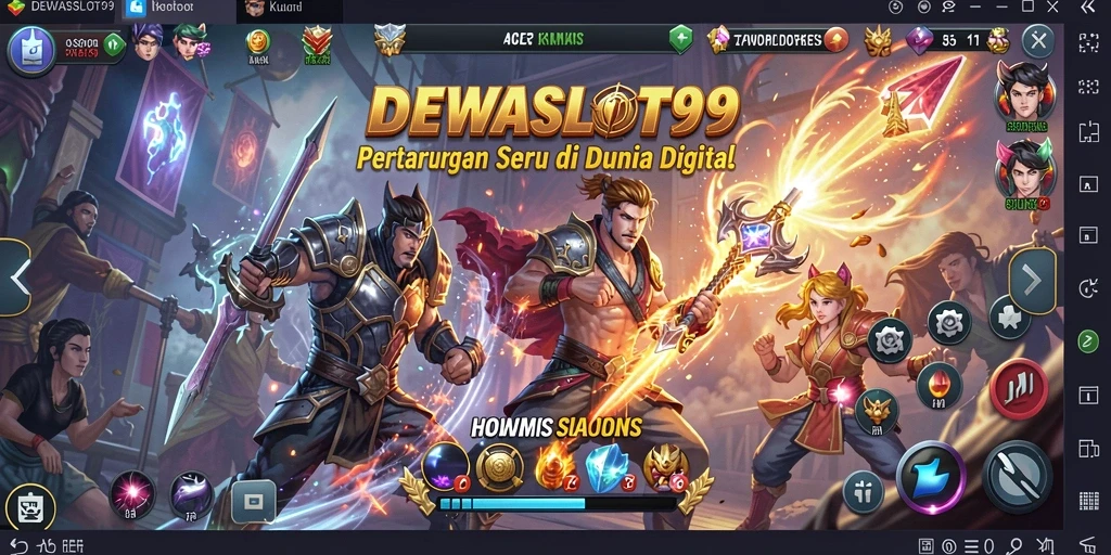 Gameplay <strong>DEWASLOT99</strong> yang mendebarkan di arena pertarungan.