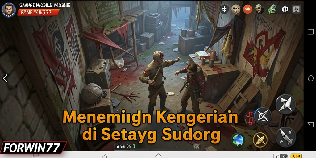 Tangkapan layar menunjukkan momen menyeramkan dari gameplay FORWIN77.