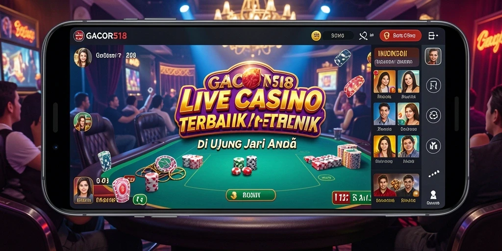 Screenshot GACOR518 menunjukkan gameplay Live Casino yang menegangkan.