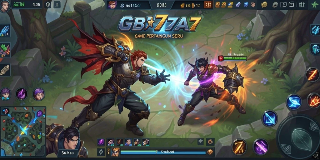Tampilan seru gameplay GB777 saat pertarungan tim.