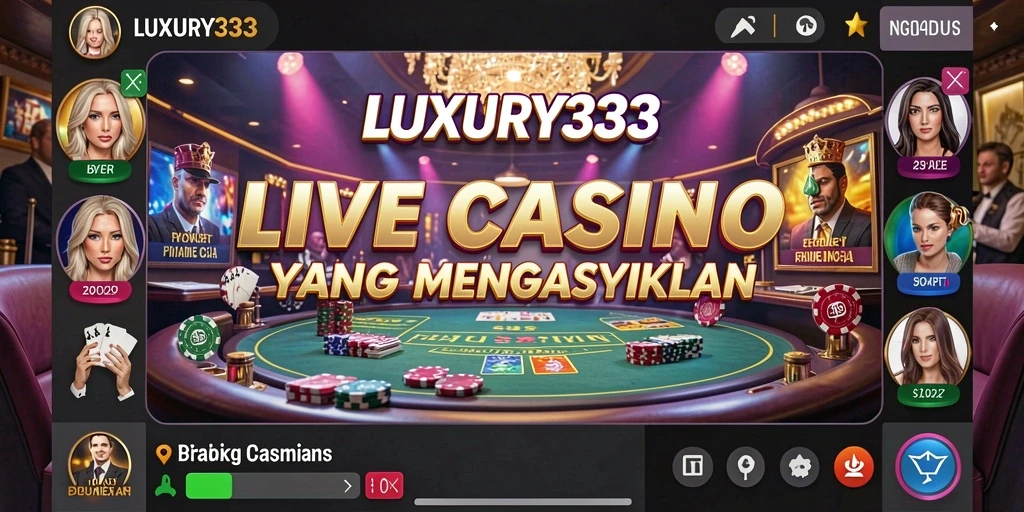 Tampilan menarik dari gameplay Live Casino di LUXURY333.