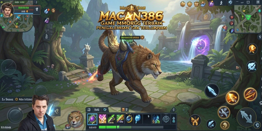 Screenshot utama MACAN388 menampilkan aksi seru dalam pertempuran MMORPG.