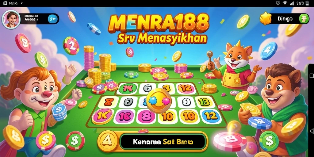 Screenshot gameplay MENARA188 menampilkan kegembiraan saat bermain Bingo.