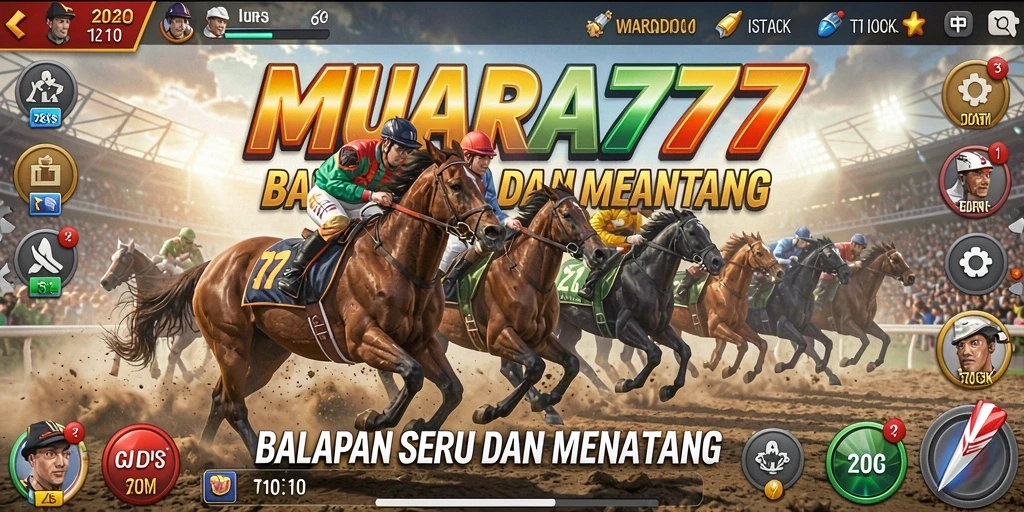 Screenshot utama MUARA777 menampilkan aksi balapan yang mendebarkan.