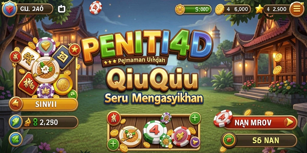 Tampilan gameplay QiuQiu yang mendebarkan di PENITI4D.