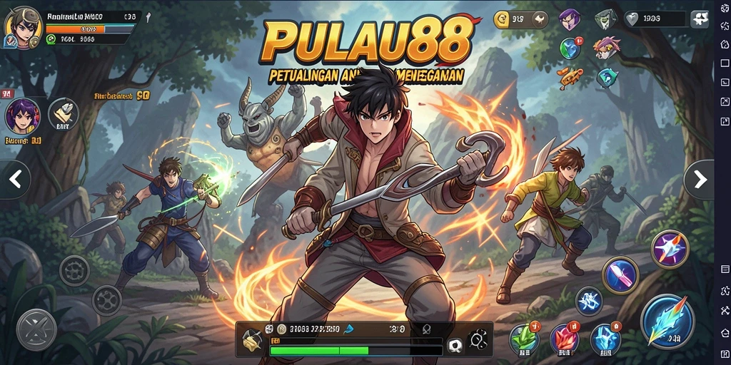 Screenshot menampilkan aksi seru dalam gameplay PULAU88.