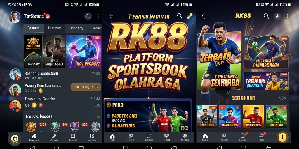 Tampilan screenshot gameplay RK88 yang menunjukkan taruhan olahraga.