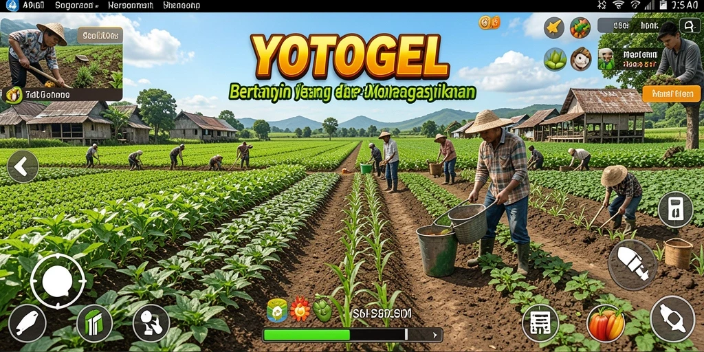 Tampilan gameplay <strong>YOTOGEL</strong> yang menarik dengan aktivitas bertani.